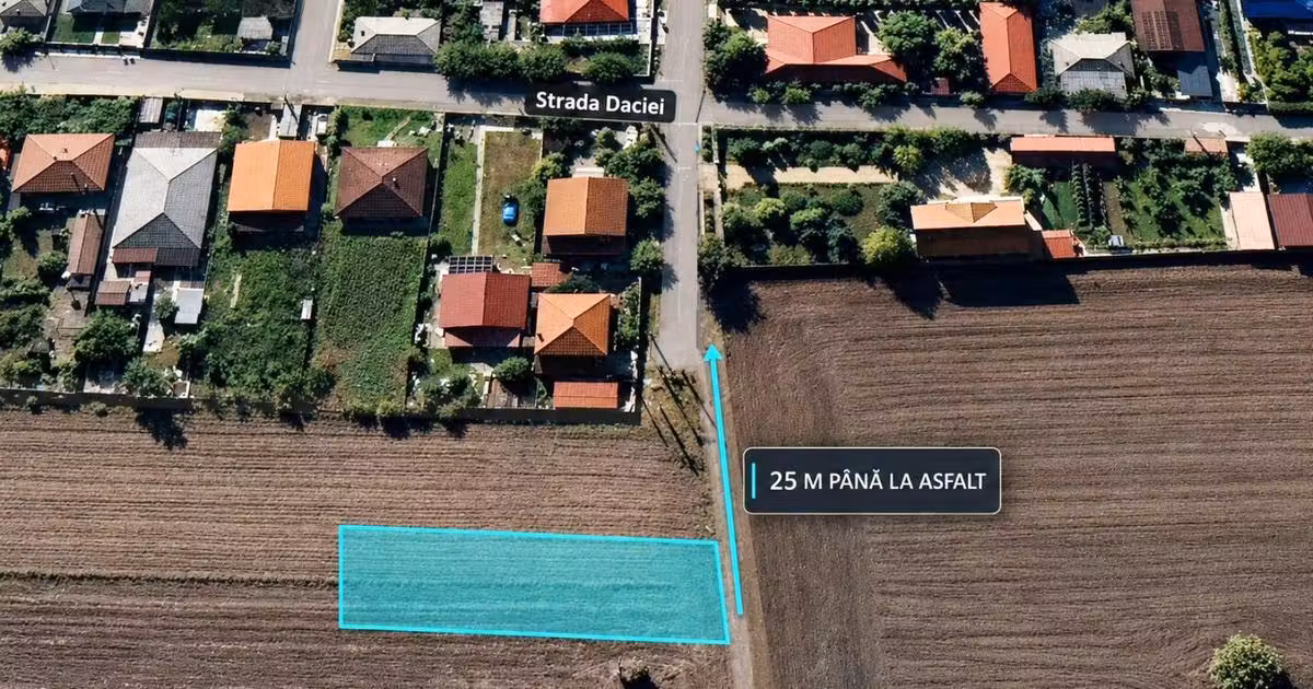 Teren intravilan de vânzare de 700 mp, în Valu lui Traian