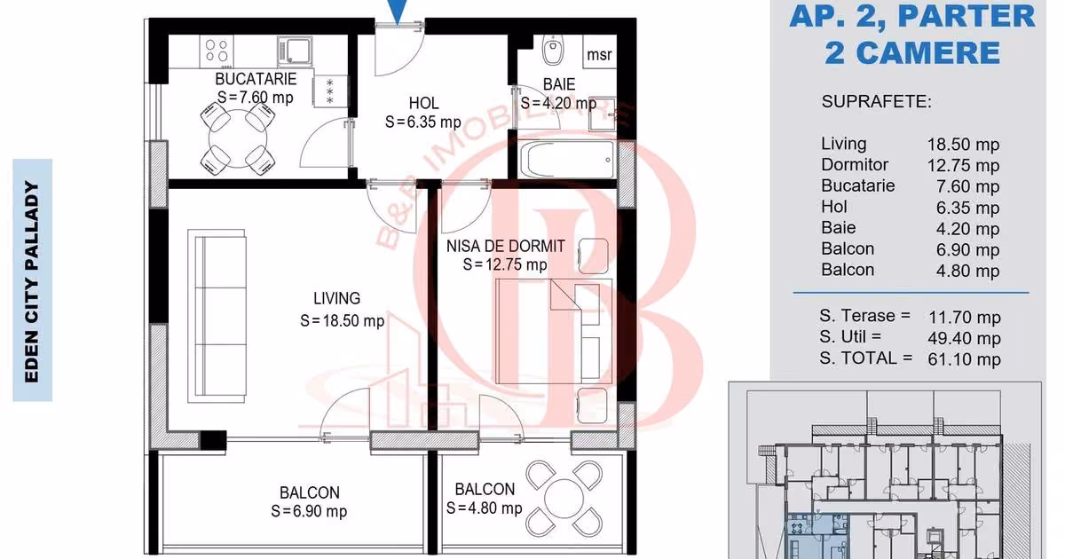 Apartament de vânzare cu 2 camere în zona Theodor Pallady, Sector 3