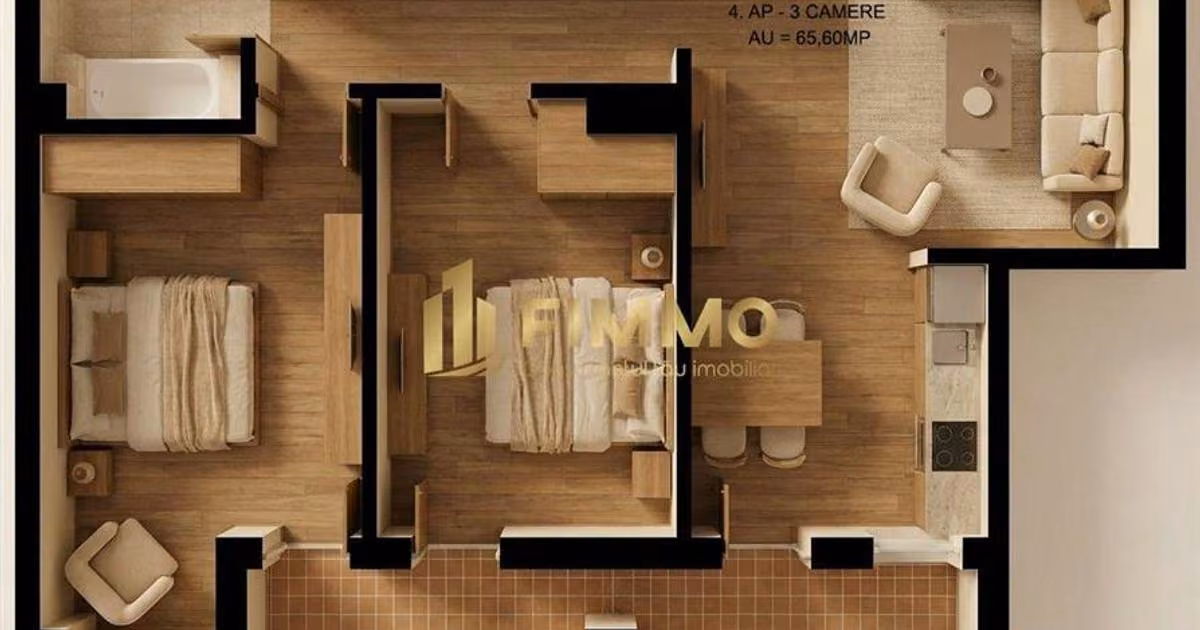Apartament de vânzare cu 3 camere în zona Burdujeni, Suceava