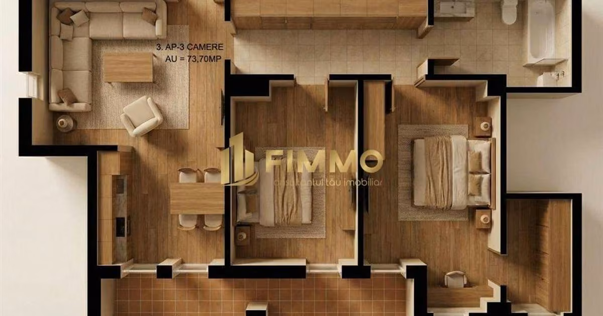Apartament de vânzare cu 3 camere în zona Burdujeni, Suceava