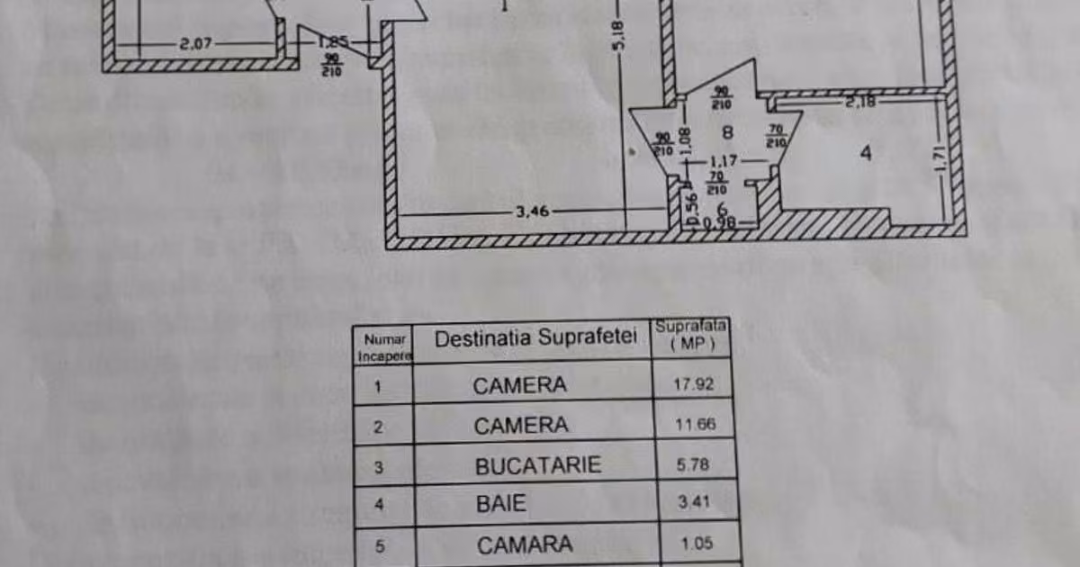 Apartament de vânzare cu 2 camere în zona 1 Mai, Sector 1