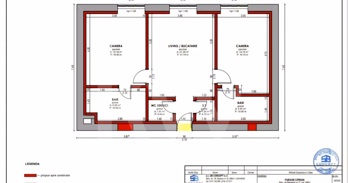 Apartament de vânzare cu 3 camere în zona Ultracentral, Sibiu
