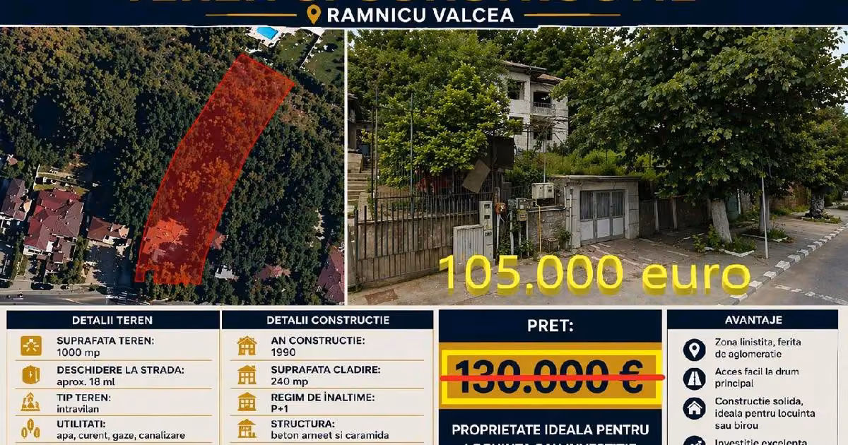 Casă individuală de vânzare cu 4 camere în zona Parc Zăvoi, Râmnicu Vâlcea