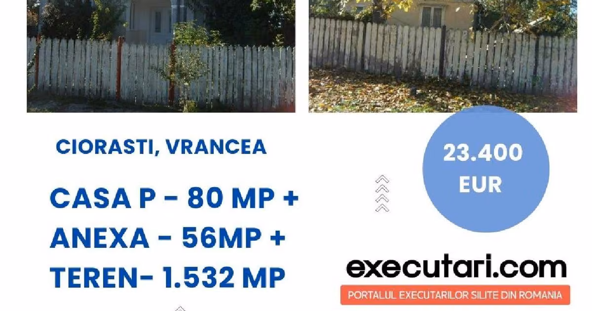Casă individuală de vânzare cu 3 camere în Ciorăști