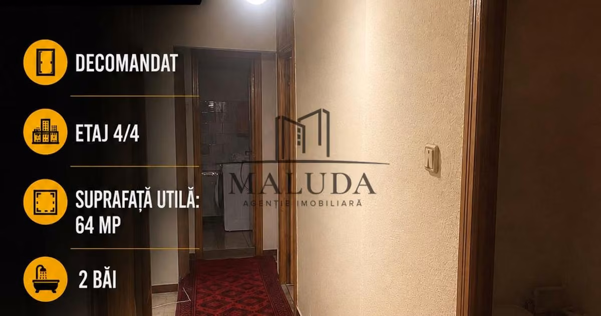 Apartament de vânzare cu 3 camere în zona Exercițiu, Pitești