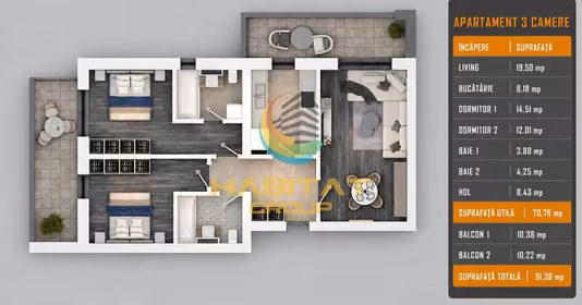 Apartament Titan