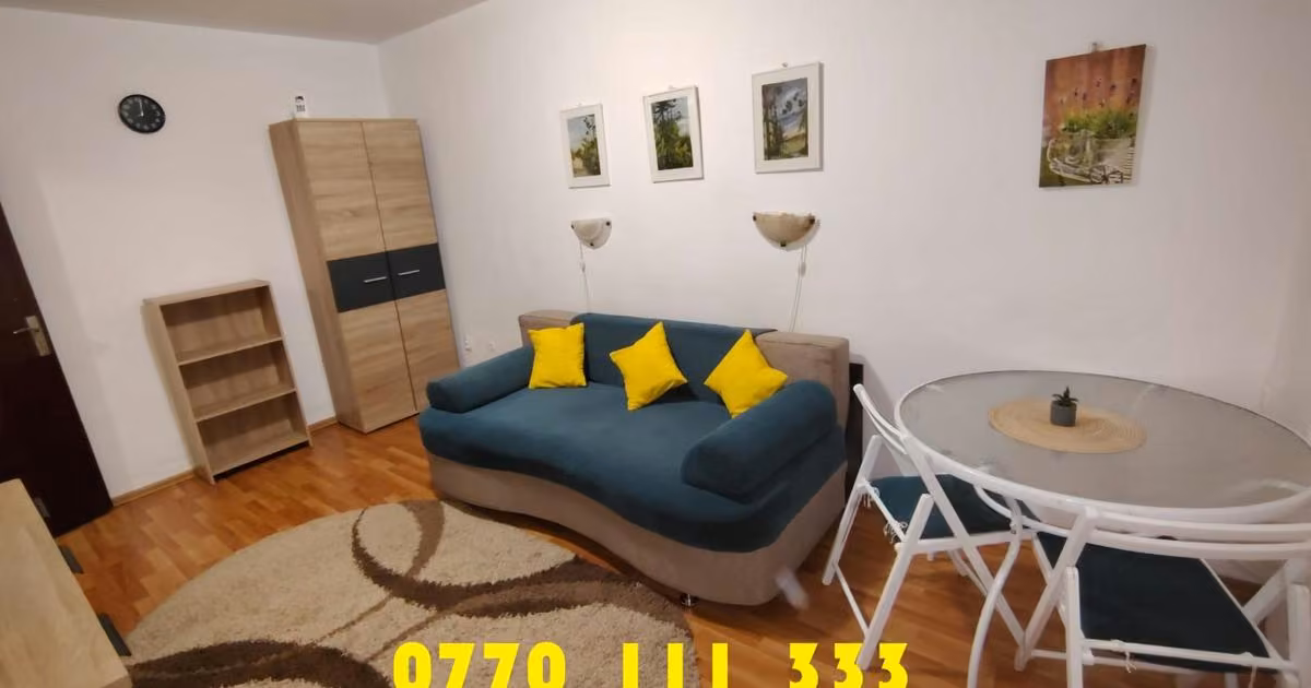 Garsonieră de vânzare, mobilată în zona Dorobanți, Brăila