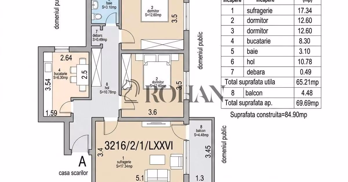 Apartament de vânzare cu 3 camere în zona Cetate, Alba Iulia