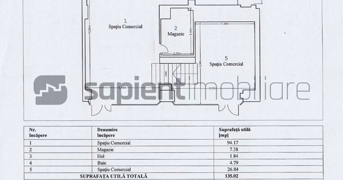 Spațiu comercial de vânzare de 464.73 mp, în zona Central, Oradea