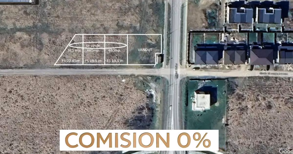 Teren Construcții intravilan de vânzare de 480 mp, în zona Plopi, Timișoara