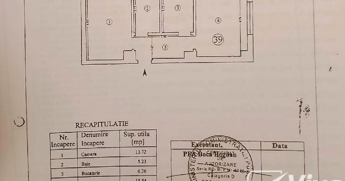 Apartament de vânzare cu 2 camere în zona Cug, Iași
