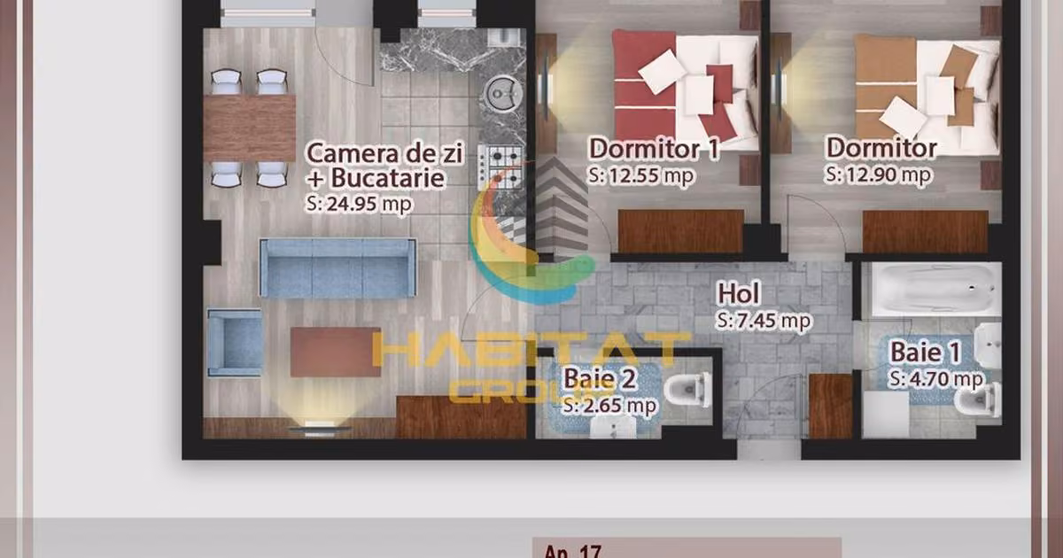 Apartament de vânzare cu 3 camere în zona Theodor Pallady, Sector 3
