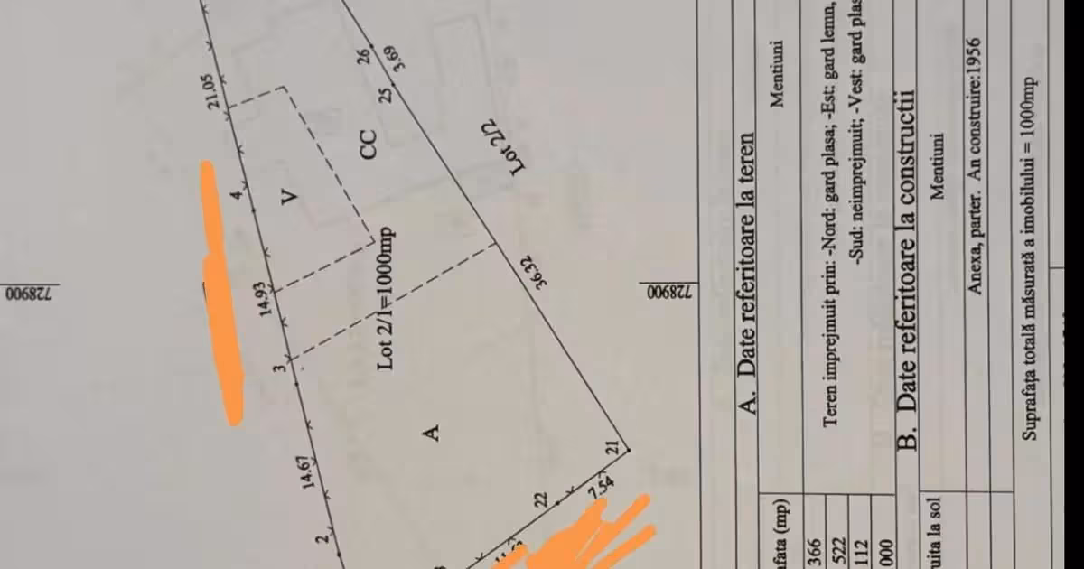 Teren Construcții intravilan de vânzare de 1000 mp, în Cișmele