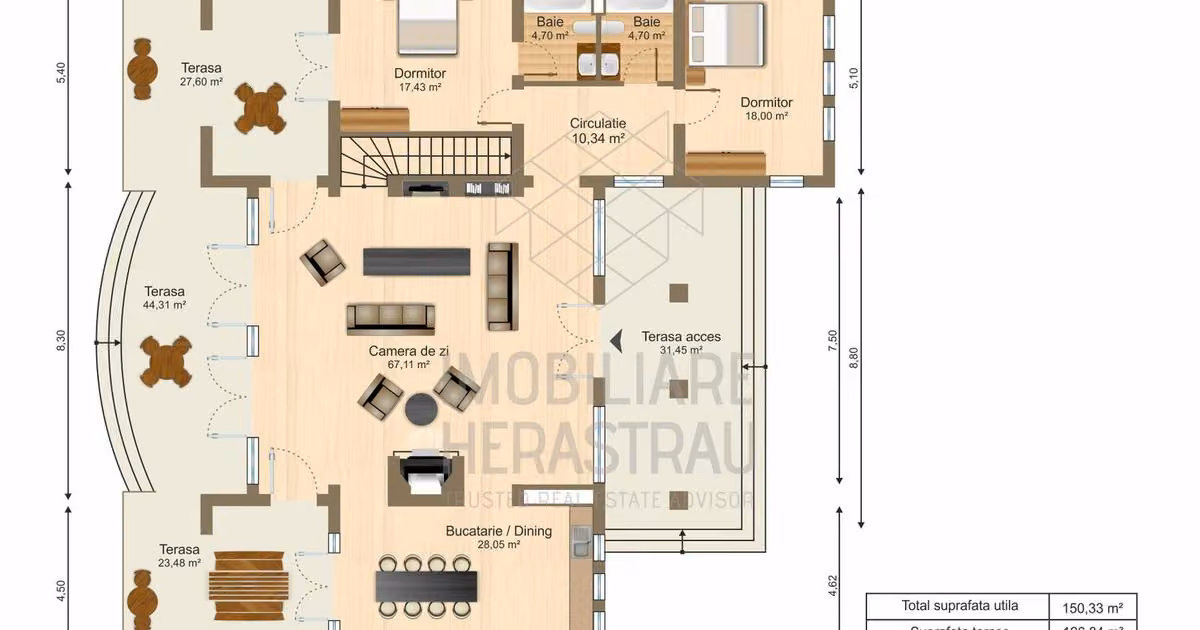 Casă individuală de vânzare cu 6 camere, mobilată în zona Pipera, Sector 1