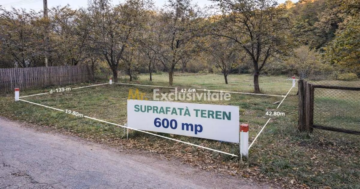 Teren Construcții intravilan de vânzare de 600 mp, în Pitești