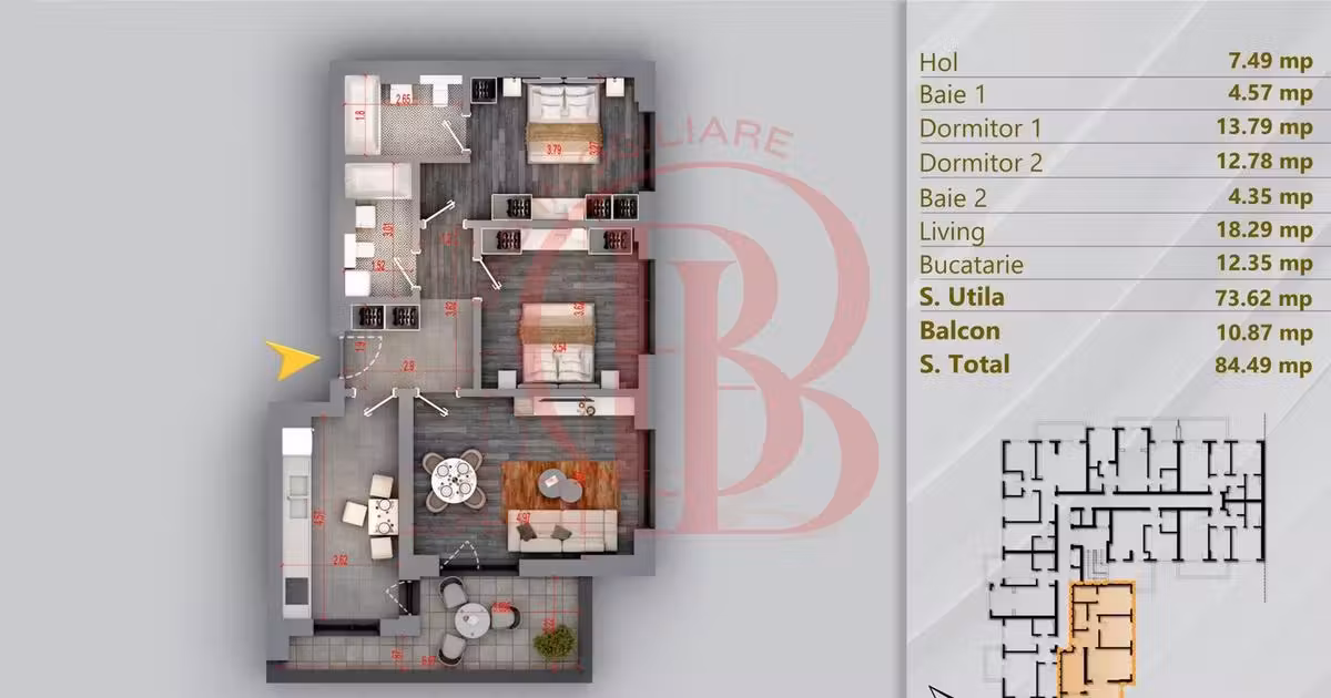 Apartament de vânzare cu 3 camere în zona Theodor Pallady, Sector 3