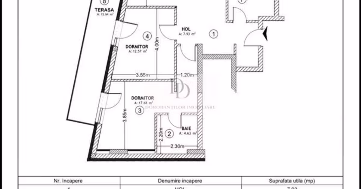 Penthouse de vânzare cu 3 camere, mobilat în zona Central, Cluj-Napoca