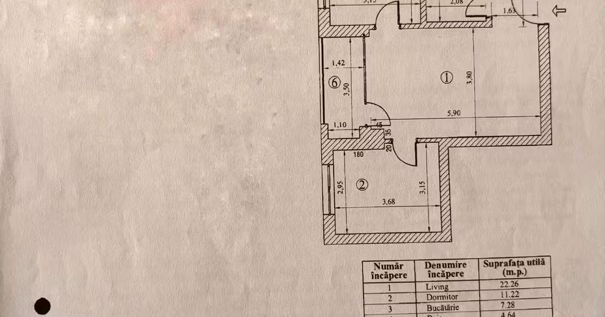 Apartament de vânzare cu 2 camere, mobilat în zona 13 Septembrie, Sector 5