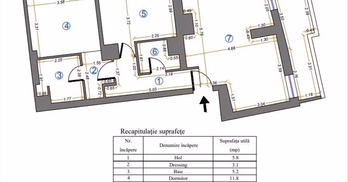 Apartament de vânzare cu 3 camere în zona P-ța Victoriei, Ultracentral