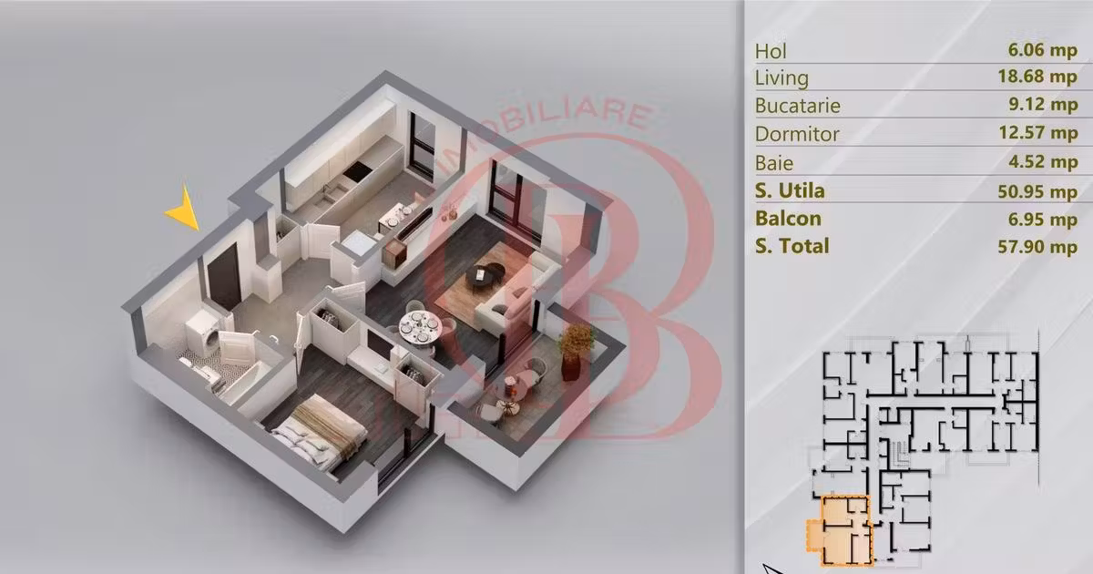Apartament de vânzare cu 2 camere în zona Theodor Pallady, Sector 3