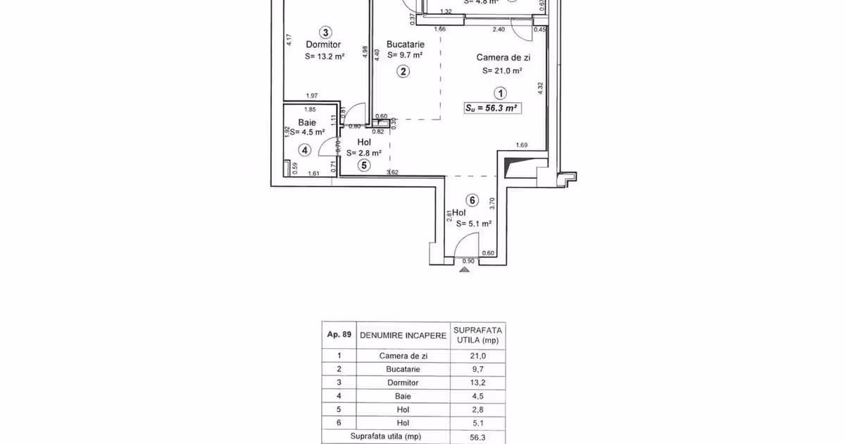 Apartament de vânzare cu 2 camere, mobilat în zona Circumvalațiunii, Timișoara