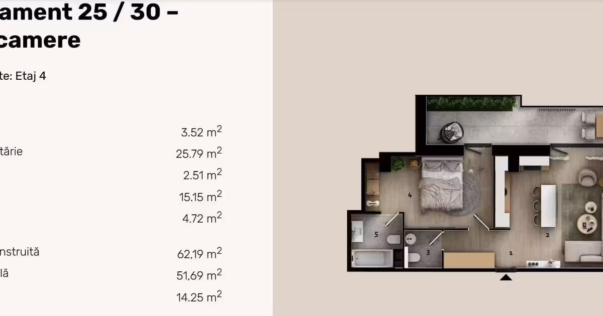 Apartament de vânzare cu 2 camere în zona Obor, Sector 2