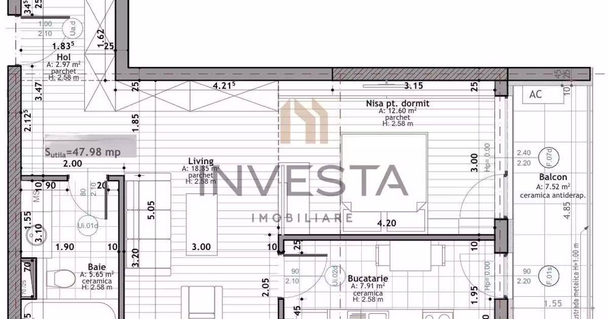 Apartament de vânzare cu 2 camere, mobilat în zona Zorilor, Cluj-Napoca