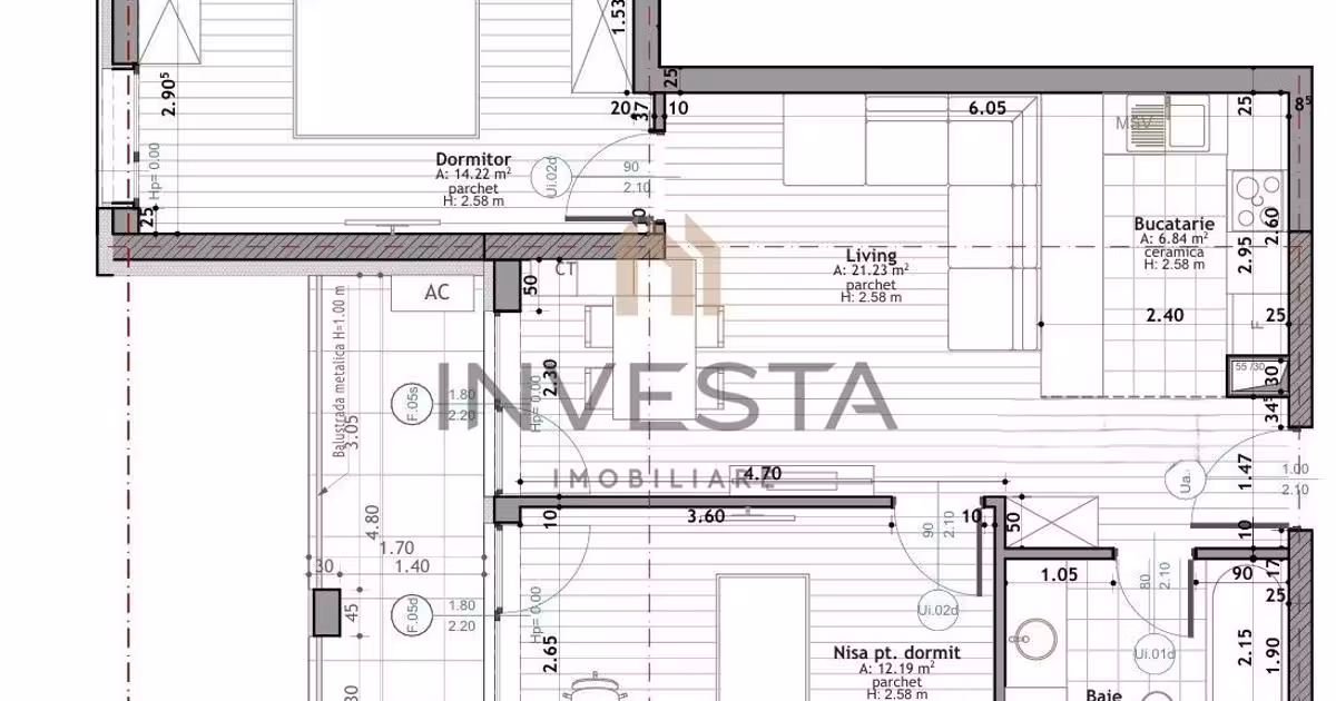 Apartament de vânzare cu 3 camere, mobilat în zona Zorilor, Cluj-Napoca