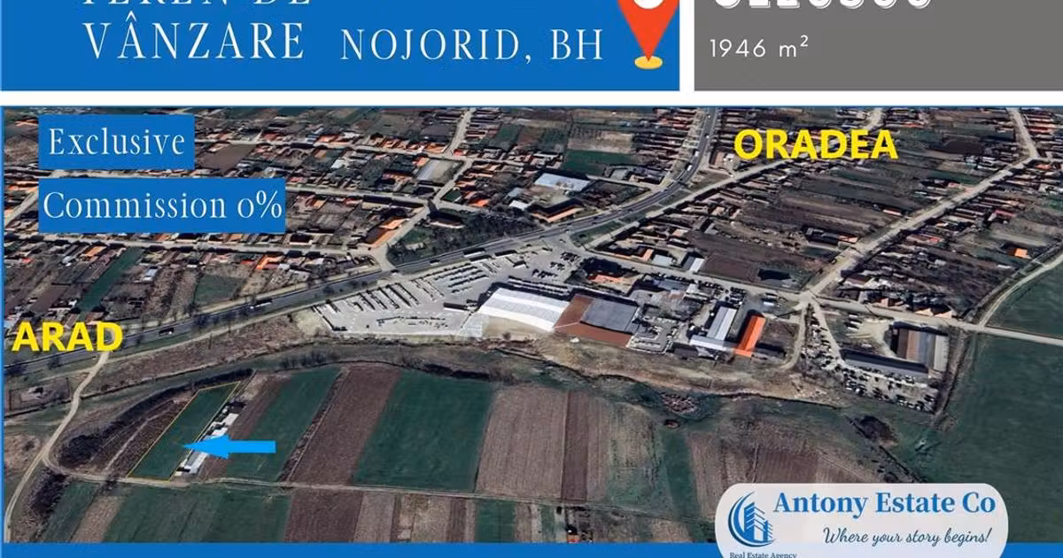 Teren Construcții intravilan de vânzare de 1946 mp, în Nojorid