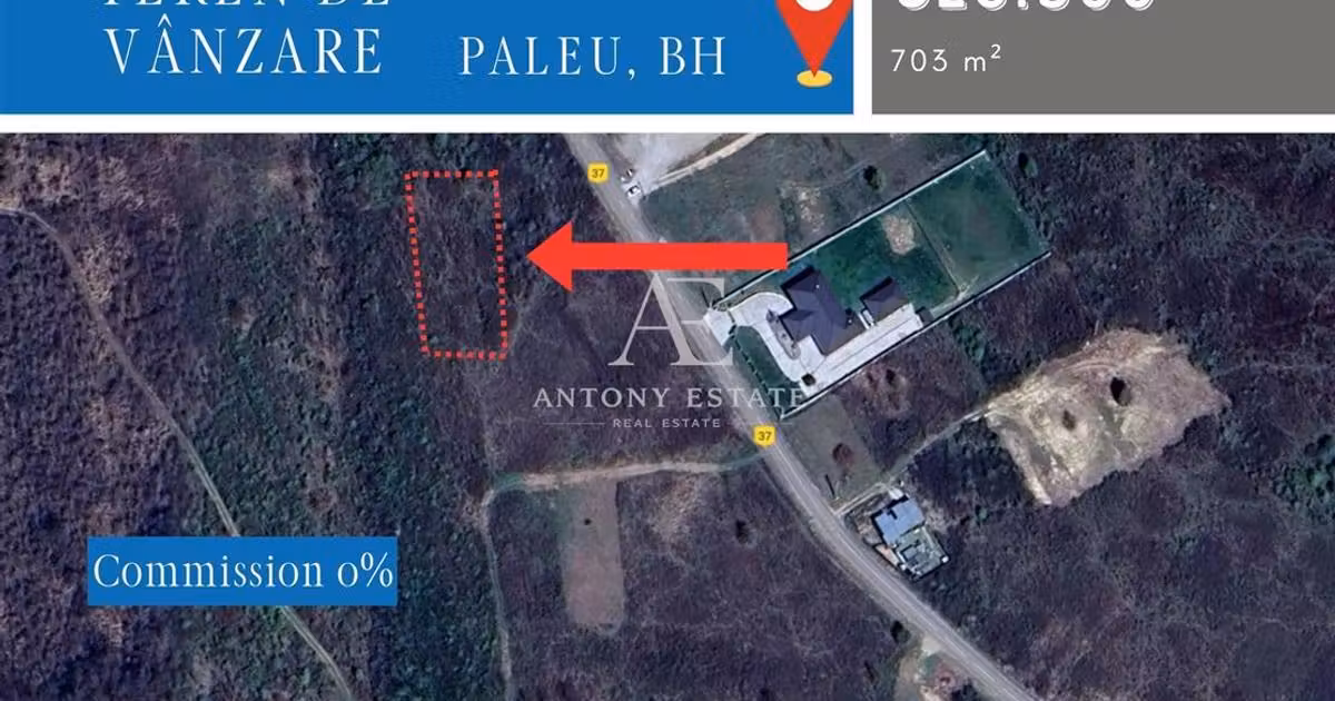 Teren Construcții intravilan de vânzare de 703 mp, în Paleu