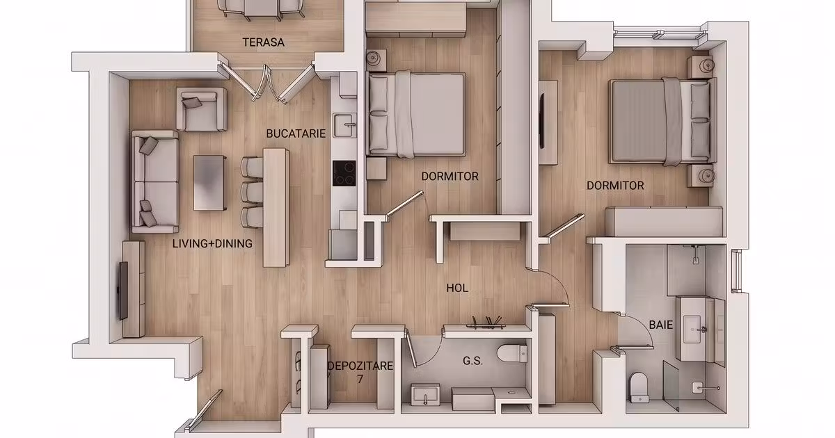 Apartament de vânzare cu 3 camere, mobilat în zona Pipera, Sector 1