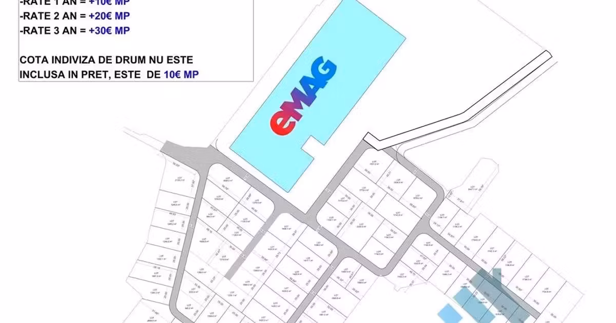 Teren Construcții intravilan de vânzare de 1000 mp, în Popești-Leordeni