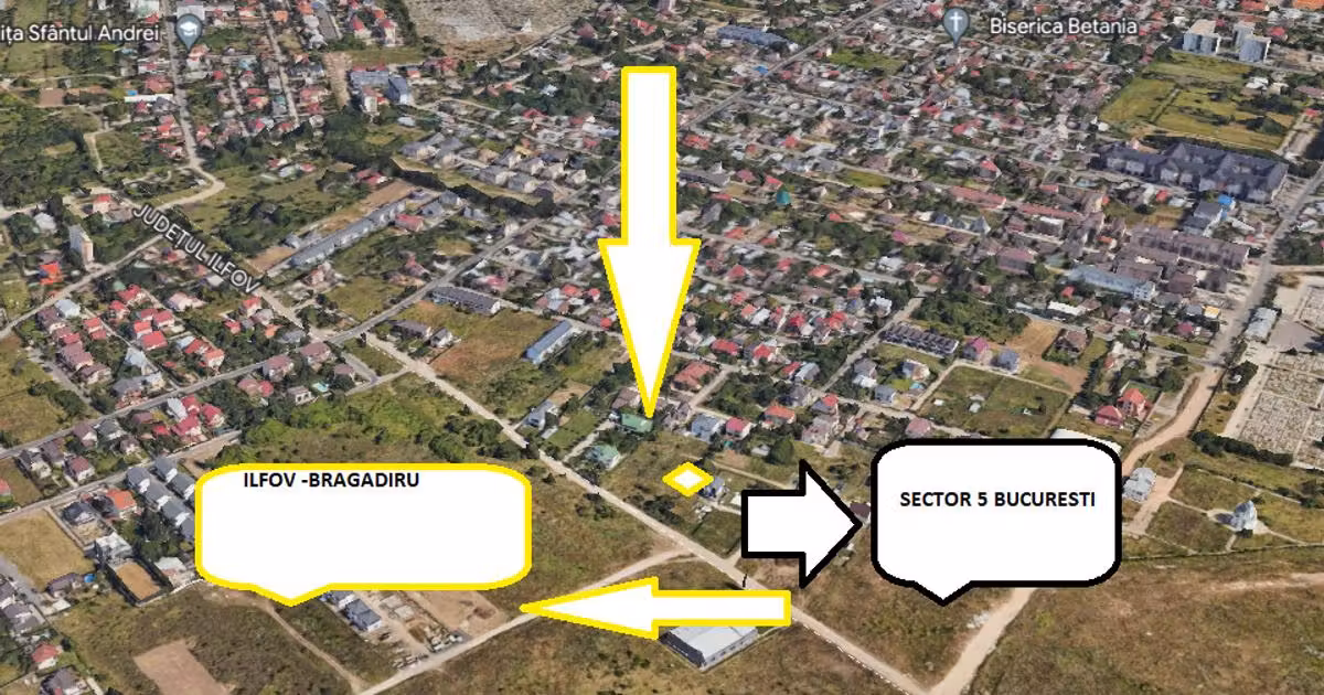 Teren Construcții intravilan de vânzare de 400 mp, în Bragadiru