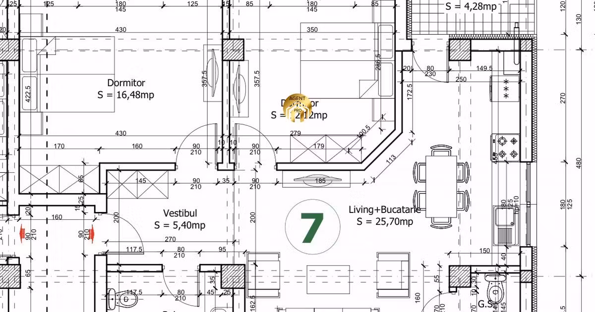 Apartament de vânzare cu 3 camere în Otopeni