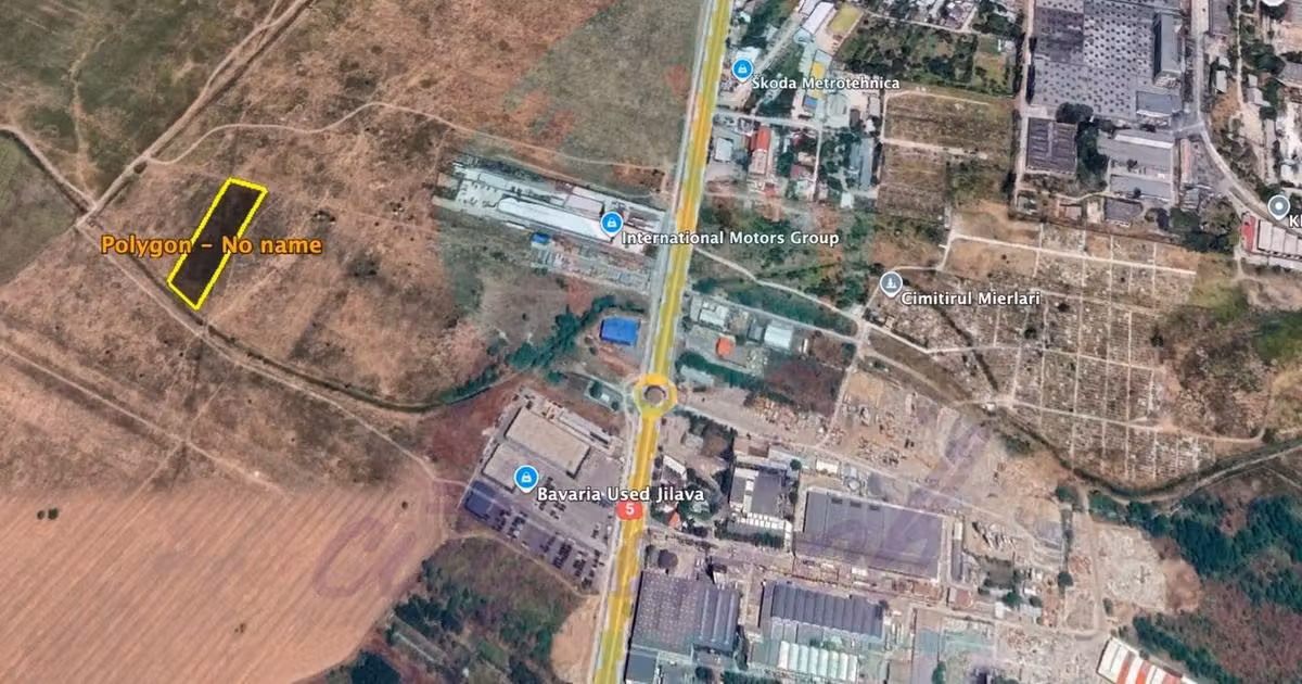 Teren Construcții extravilan de vânzare de 5975 mp, în Jilava