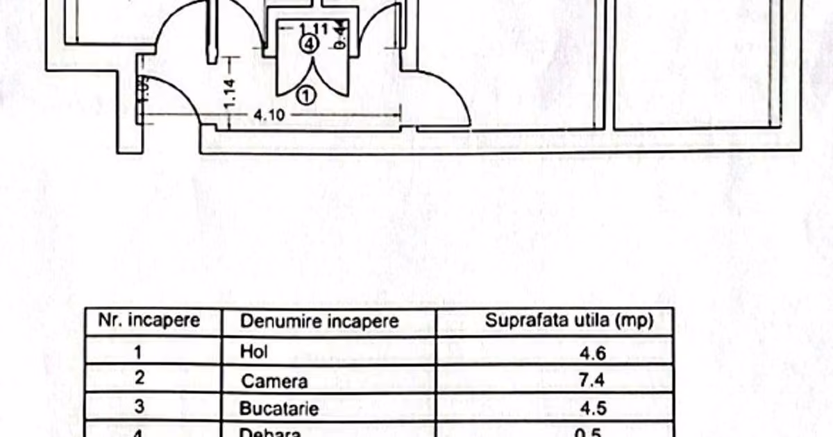 Apartament de vânzare cu 2 camere în zona Km 4-5, Constanța