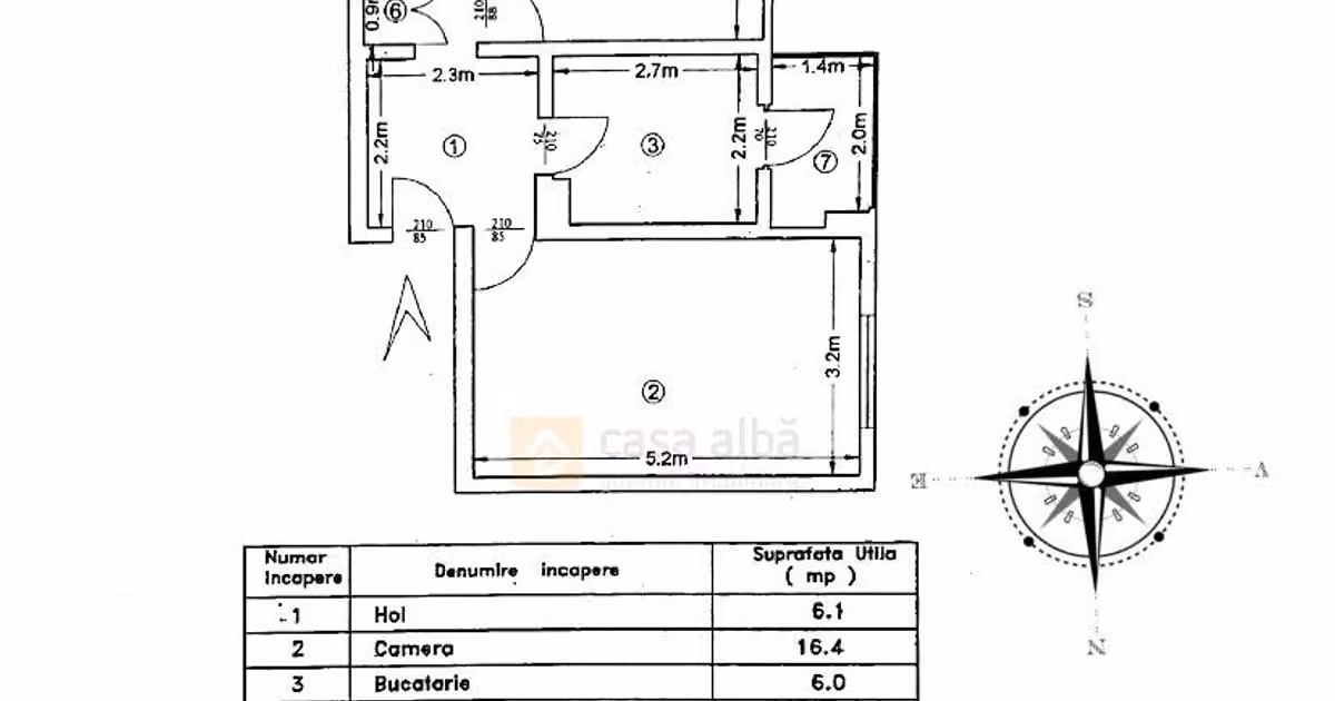 Apartament de vânzare cu 2 camere în zona Tătărași, Iași