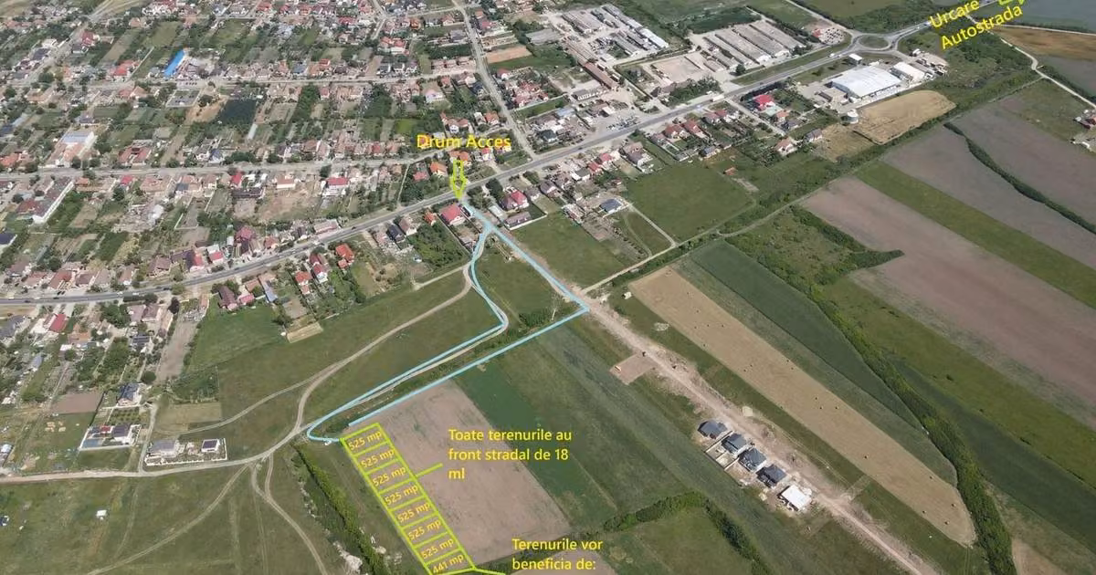 Teren Construcții intravilan de vânzare de 500 mp, în Moșnița Nouă