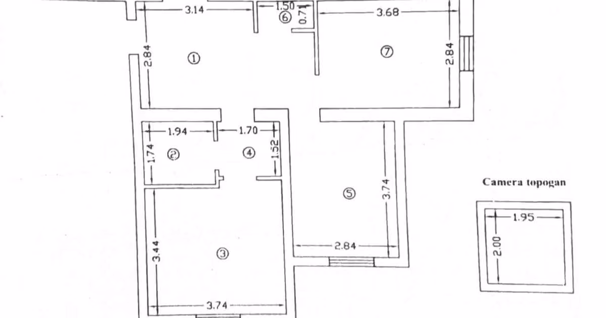 Apartament de vânzare cu 4 camere în zona Tudor Vladimirescu, Iași