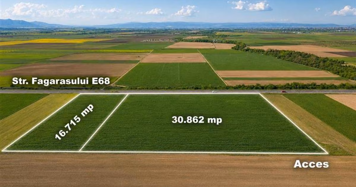 Teren agricol intravilan de vânzare de 47.577 mp, în zona Exterior Est, Brașov