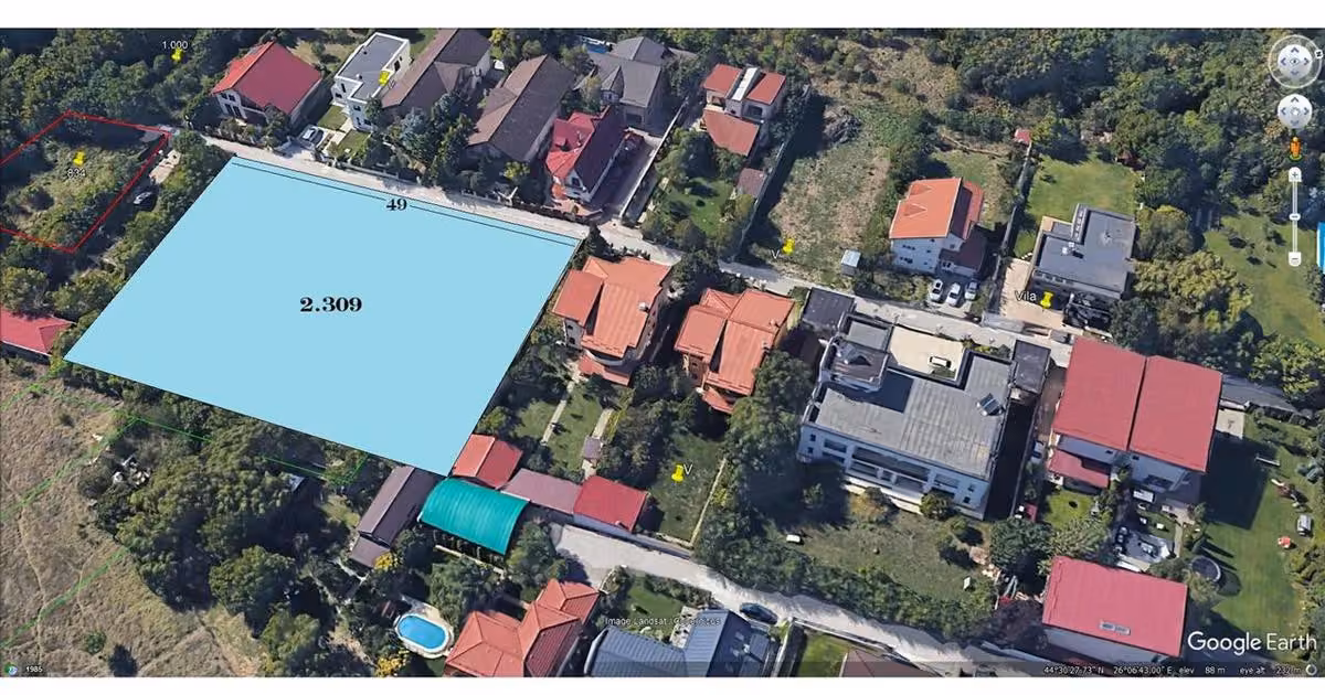 Teren intravilan de vânzare de 2309 mp, în zona Iancu Nicolae, Sector 1
