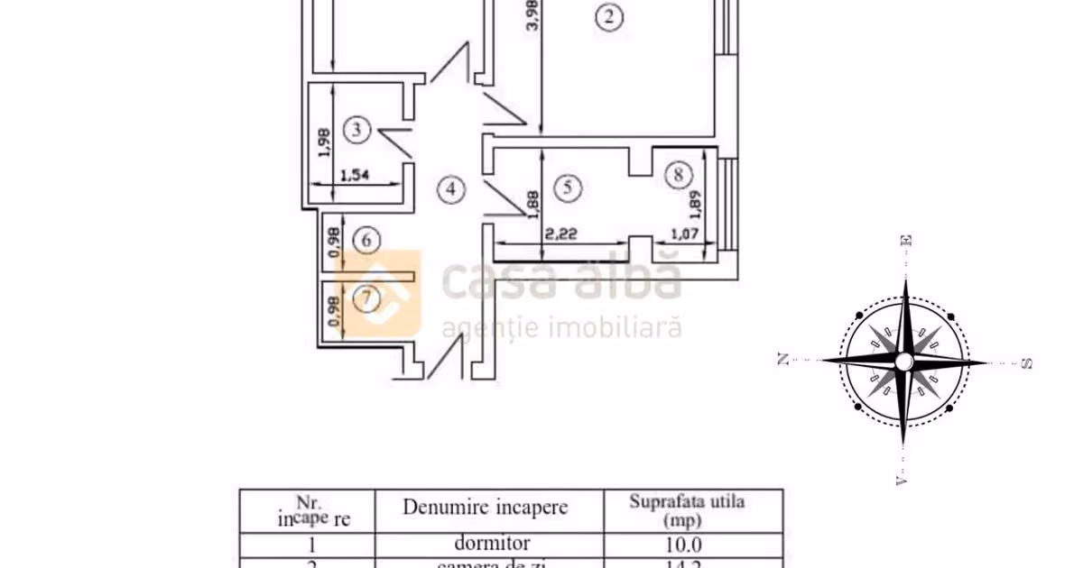 Apartament de vânzare cu 2 camere, mobilat în zona Central, Iași