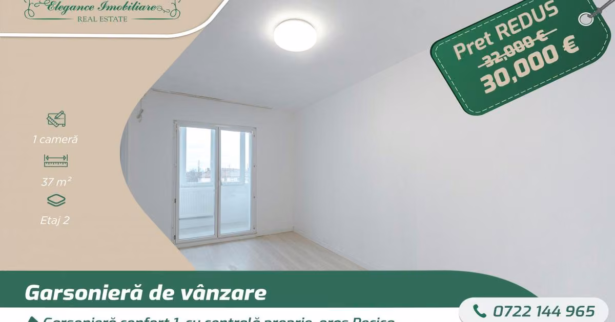 Garsonieră de vânzare în Pecica