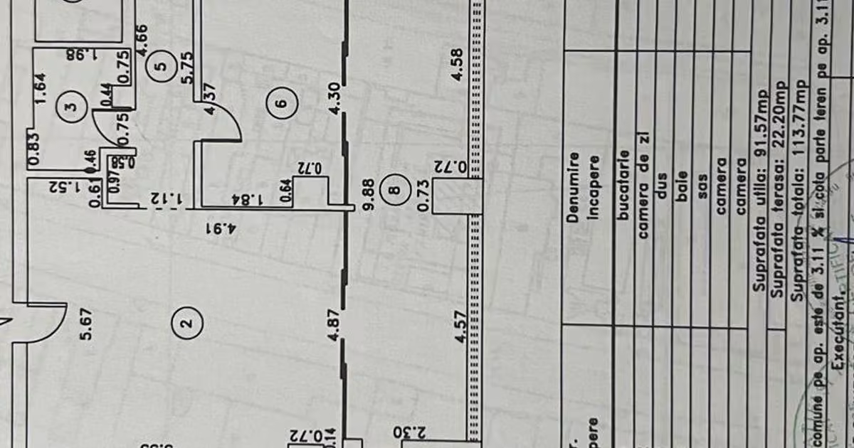 Apartament de vânzare cu 3 camere în zona Central, Brăila