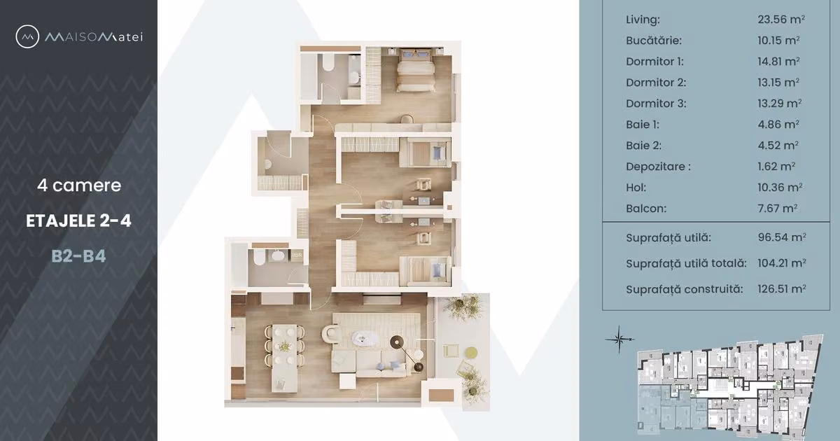 Apartament de vânzare cu 4 camere în zona Universitate, Ultracentral