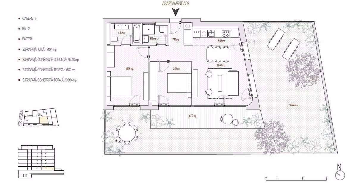 Apartament de vânzare cu 3 camere în zona Victoriei, Ultracentral