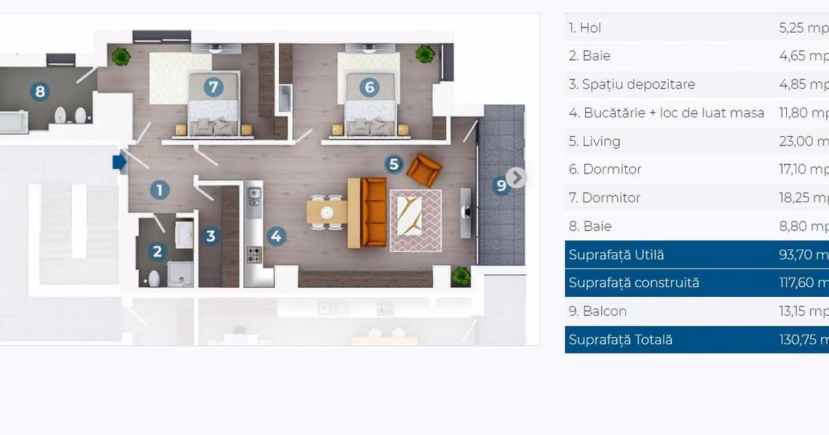 Apartament de vânzare cu 3 camere în zona Floreasca, Sector 1