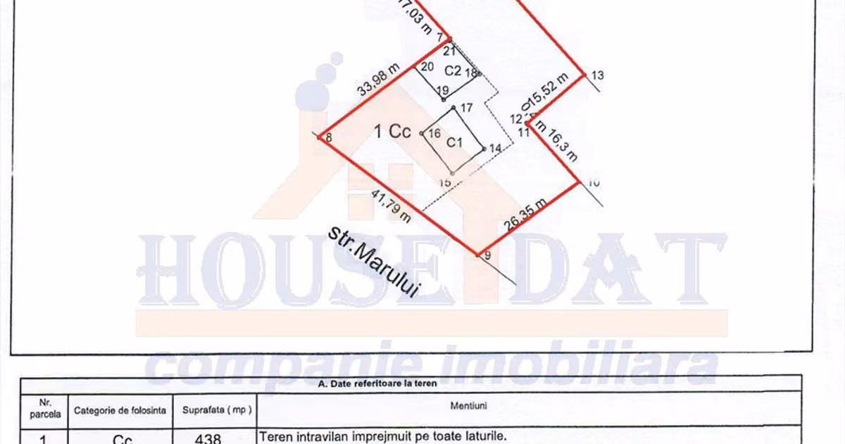Teren intravilan de vânzare de 2543 mp, în Buftea