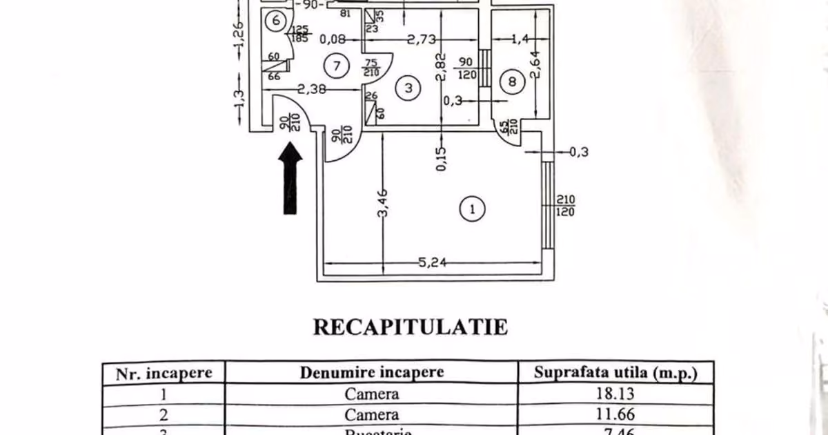 Apartament de vânzare cu 2 camere, mobilat în zona Aviației, Sector 1