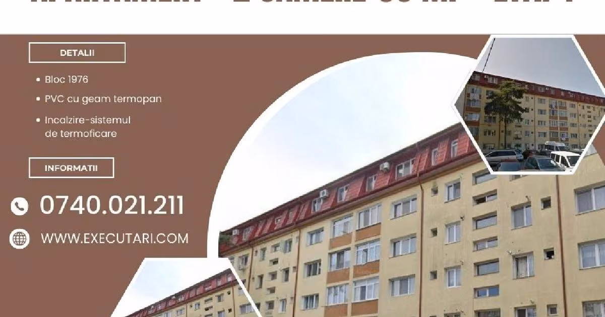 Apartament de vânzare cu 2 camere în zona George Enescu, Suceava
